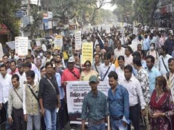 कोलकाता में बीएलओ का प्रदर्शन1