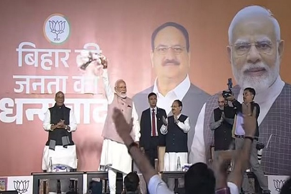 भाजपा मुख्यालय से पीएम मोदी ने भरी हुंकार – बिहार में वापस नहीं आएगी कट्टा सरकार