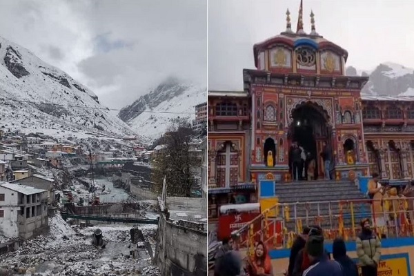 उत्तराखंड : बदरीनाथ में हुई सीजन की पहली बर्फबारी, हेमकुंड साहिब व फूलों की घाटी भी बर्फ से लकदक