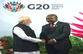 रामाफोसा ने किया पीएम मोदी का स्वागत