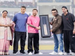 लियोनेल मेसी का दिल्ली में सम्मान