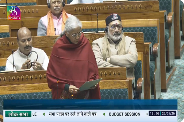 Economic Survey 2026 : वित्त मंत्री निर्मला सीतारमण ने संसद में पेश किया आर्थिक सर्वेक्षण 2026