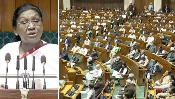राष्ट्रपति मुर्मु के अभिभाषण के बीच नारेबाजी-हंगामा, जी राम जी कानून का जिक्र होते ही भड़का विपक्ष