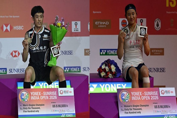 इंडिया ओपन 2026 : लिन चुन यी के नाम पहला सुपर 750 खिताब, एन से यंग ने बचाई महिला एकल उपाधि