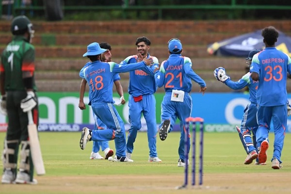 ICC अंडर-19 विश्व कप : भारत की लगातार दूसरी जीत, DLS के सहारे बांग्लादेश को 18 रनों से दी शिकस्त