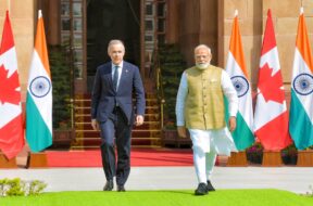 New Delhi: PM Modi receives Canada PM Mark Carney at Hyderabad House