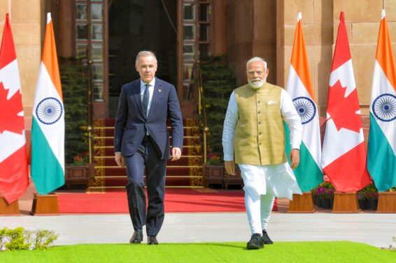 New Delhi: PM Modi receives Canada PM Mark Carney at Hyderabad House