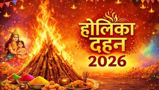 Holika Dahan 2026 : 2 मार्च को जलेगी होलिका, जानें अपने शहर का सही मुहूर्त
