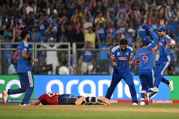 ICC टी20 विश्व कप : बेथेल का शतकीय संघर्ष निरर्थक, इंग्लैंड पर रोमांचक जीत से भारत लगातार दूसरी बार फाइनल में  