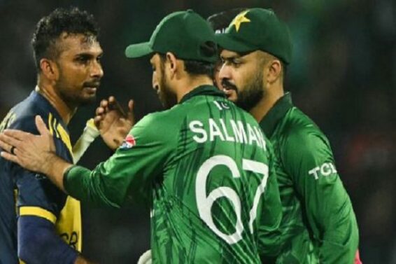 शनाका को बधाई देते सलमान आगा