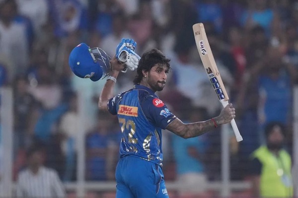 आईपीएल-19 : तिलक ने पहले शतकीय प्रहार से MI को दी संजीवनी, घर में गुजरात टाइटंस की 99 रनों से शर्मनाक हार