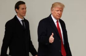 दामाद जेरेड कुशनर के साथ डोनाल्ड ट्रंप