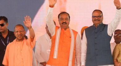 सीएम योगी, केशव मौर्य व बृजेश पाठक