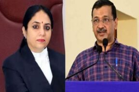 जस्टिस स्वर्णकांता शर्मा व अरविंद केजरीवाल