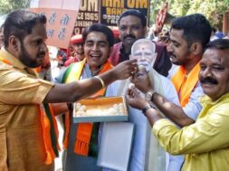 बंगाल में जीत का भाजपा में जश्न