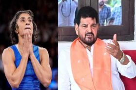 विनेश फोगाट व बृजभूषण शरण सिंह