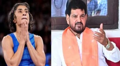 विनेश फोगाट व बृजभूषण शरण सिंह