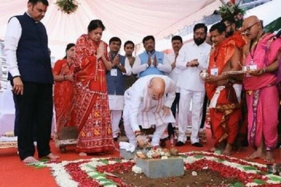 अंबाबाई मंदिर परिसर में शिलान्यास