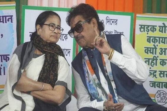 ममता बनर्जी व शत्रुघ्न सिन्हा