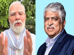 पीएम मोदी व नंदन नीलेकणि