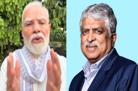 पीएम मोदी व नंदन नीलेकणि