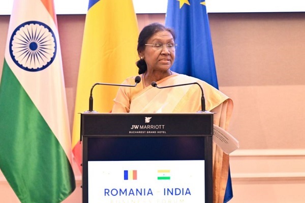 राष्ट्रपति मुर्मु ने भारत-रोमानिया व्‍यापार मंच को किया संबोधित, इंडिया-ईयू एफटीए के क्रियान्वयन पर दिया जोर