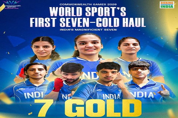 राष्ट्रमंडल खेल 2026 : भारतीय मुक्केबाजों ने रचा इतिहास, 7 स्वर्ण व 3 रजत सहित 10 पदक जीते