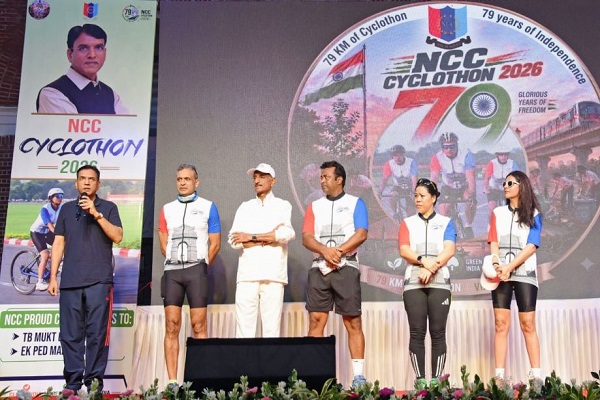 भारत की स्वतंत्रता के 79 वर्ष पूरे होने पर NCC ने आयोजित किया साइक्लोथॉन-2026